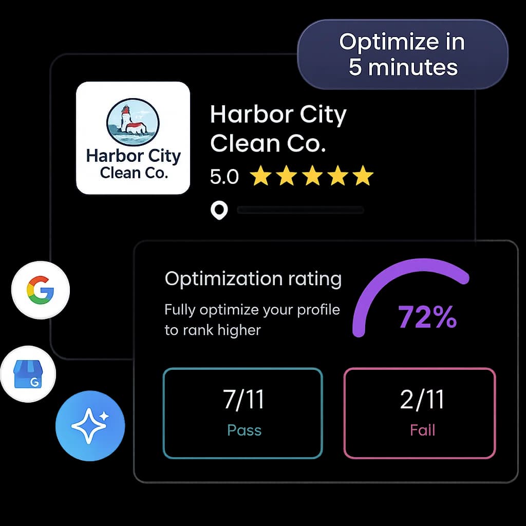 GBP Rank AI connection flow for a Google Business Profile